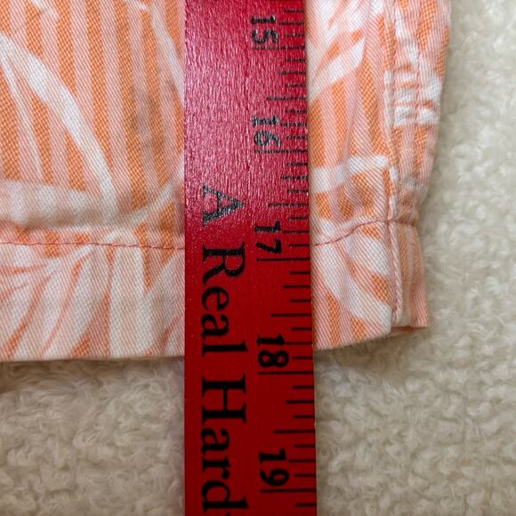 Lands‎ End Womens Plus Mid Rise White Pull On Shorts w/Palm Print SIZE 18W - Picture 5 of 6